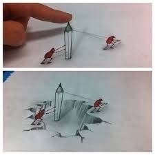 #大神#纯手工的3D素描，吊炸天的节奏[嘻嘻]