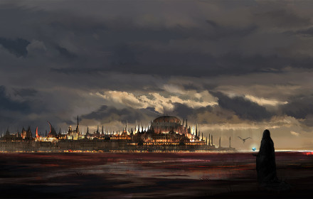 #二次元美景#遗世独立，一画一世界，让人遐想无限[悲伤]