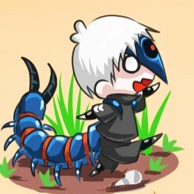 一组金木蜈蚣形态的Q版头像。萌死了！！！[可怜]突然就不害怕蜈蚣了有木有！！[哈哈]