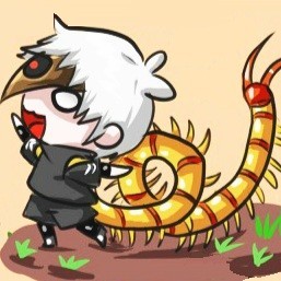 一组金木蜈蚣形态的Q版头像。萌死了！！！[可怜]突然就不害怕蜈蚣了有木有！！[哈哈]