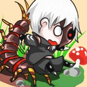 一组金木蜈蚣形态的Q版头像。萌死了！！！[可怜]突然就不害怕蜈蚣了有木有！！[哈哈]