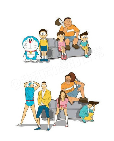 【当动漫人物长大后】魔性画风，还我清纯^_^