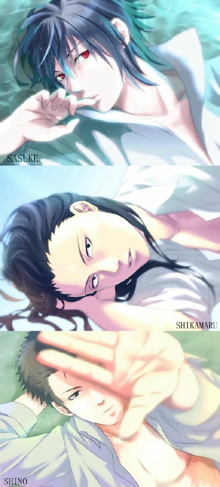 火影#同人#美图，插画师们甚至比作者都更有想象力，岸本看到了是不是会深感欣慰[思考][哈哈]