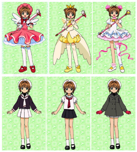 小樱的百变服装秀，个个都很有创意，眼睛都看花了[哈哈]