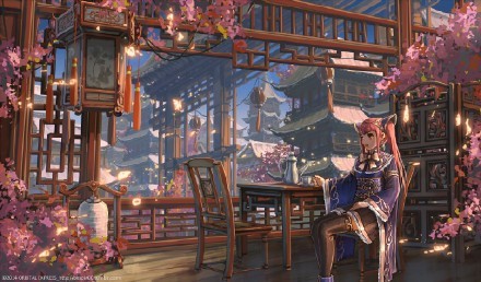 很有故事的插画作品，华丽丽的风格，霓虹国的画师[花心]