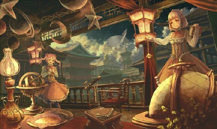 很有故事的插画作品，华丽丽的风格，霓虹国的画师[花心]