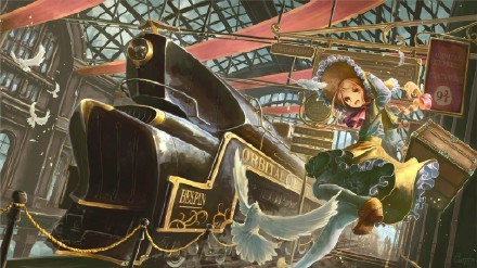 很有故事的插画作品，华丽丽的风格，霓虹国的画师[花心]