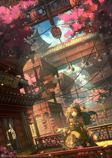 很有故事的插画作品，华丽丽的风格，霓虹国的画师[花心]