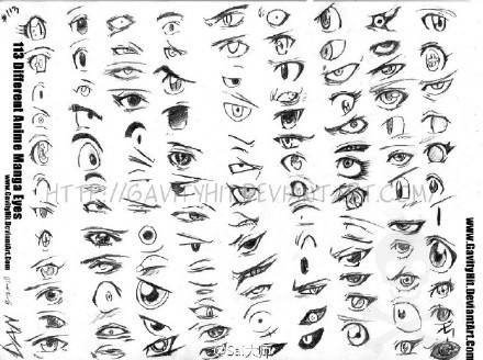 #教学#贴
500种不同的动漫漫画眼睛绘制方法，赶紧收藏吧！[可怜]