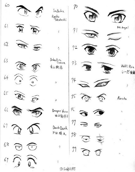 #教学#贴
500种不同的动漫漫画眼睛绘制方法，赶紧收藏吧！[可怜]