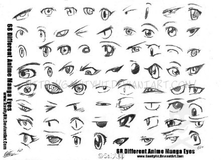 #教学#贴
500种不同的动漫漫画眼睛绘制方法，赶紧收藏吧！[可怜]