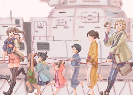 甲铁城的卡巴内瑞疑似官方剧透：美马没死。
官方全员集合插图，已死去的人物头上都会有一个光环，但是美马头上却没有。[吃惊]