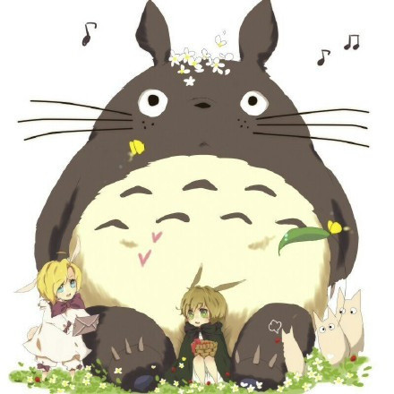 吉伯力龙猫美图，萌萌哒的，萌化了[可怜]