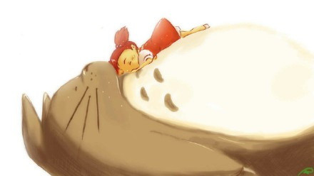 吉伯力龙猫美图，萌萌哒的，萌化了[可怜]