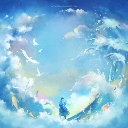 好美的意境，blue调的画风，大爱[花心]