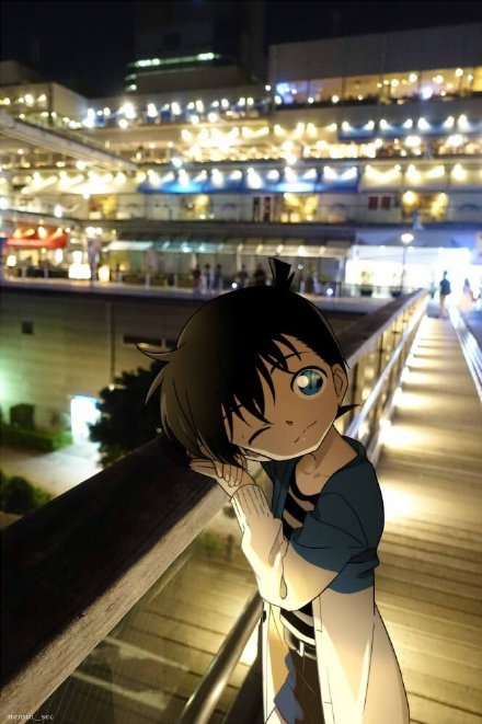 画师ねむい 绘制的“带着柯南去旅行”系列又更新了，真是太可爱了[可怜]！#二次元三次元#