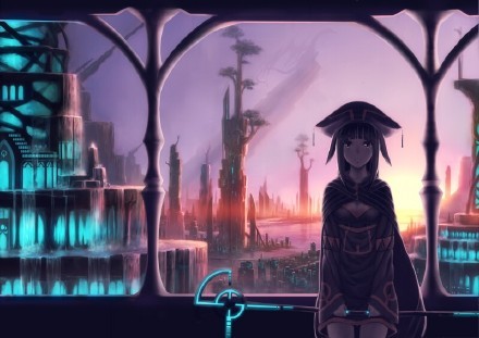 日本画师笔下的二次元妹子，画风超赞超未来，大爱[花心]