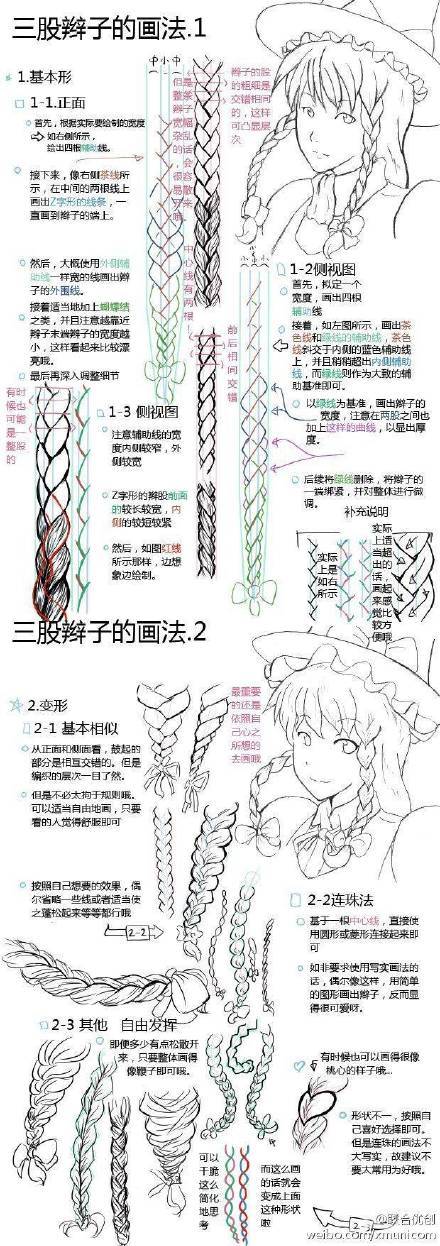 动漫#教学#篇
动漫中那些萌妹子的发型画法，根据不同角色的人物性格体型等，来设计妹子的发型很有创意，值得学习借鉴