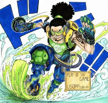 好帅气的风格，草帽团至尊画风，守望先锋版，韩风[嘻嘻]