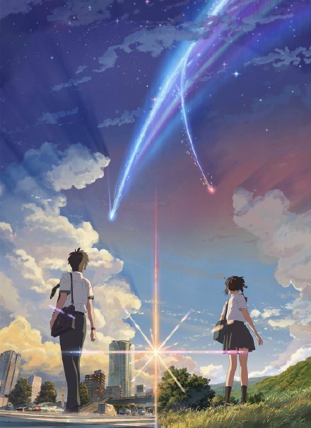 【普大喜奔】官方情报：新海诚最新动画电影#你的名字# 确认引进！！[嘻嘻]