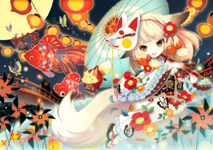 日本画师的精心之作  东方美VS西方美[花心]