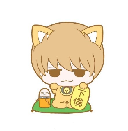 银魂#周边# 银他妈官方推出招财猫主题挂件，萌死个人！[可怜]