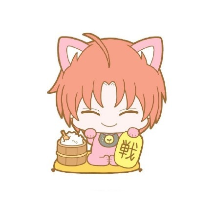 银魂#周边# 银他妈官方推出招财猫主题挂件，萌死个人！[可怜]