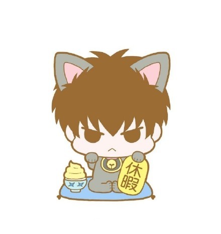 银魂#周边# 银他妈官方推出招财猫主题挂件，萌死个人！[可怜]