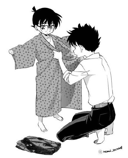 日本画师笔下黑白风的柯南基德系列[嘻嘻]
最萌身高差CP[害羞]