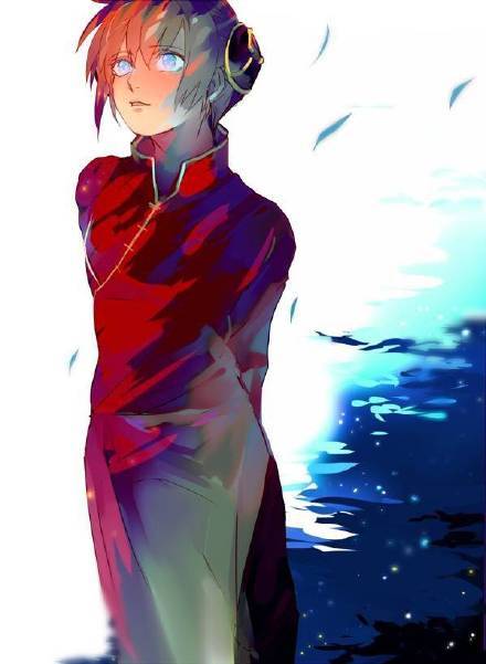 银魂万事屋三人行#同人#美图，暖暖的画风[嘻嘻]