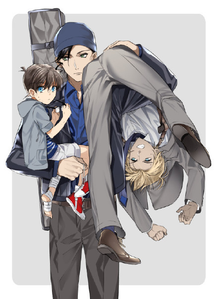 柯南#同人#美图，冲矢昴，安室透,小兰，工藤新一，赤井秀一，这个画风大爱[害羞]