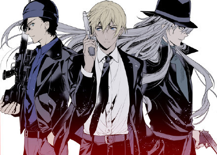 柯南#同人#美图，冲矢昴，安室透,小兰，工藤新一，赤井秀一，这个画风大爱[害羞]