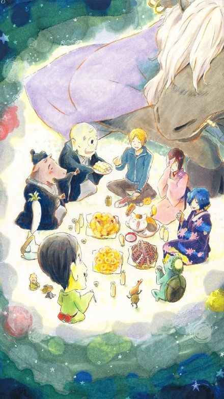 一组夏目友人帐官方手机壁纸[嘻嘻]