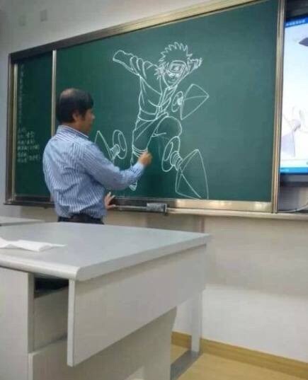 #黑板报#厉害了我的老师
看别人家的老师是如何上课的，一个活的鸣人跃跃欲出[哈哈]