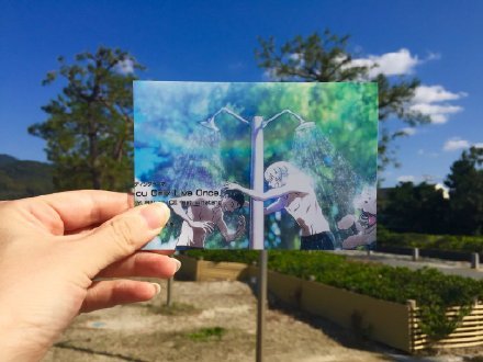 #二次元三次元#这次是冰上的尤里，是制作人员偷懒呢，还是日本的风景实在太美了，超出了制作人员的想象力[思考]