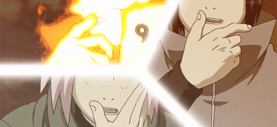 忍界大战木叶新三忍 通灵之术[战斗开始][写轮眼]