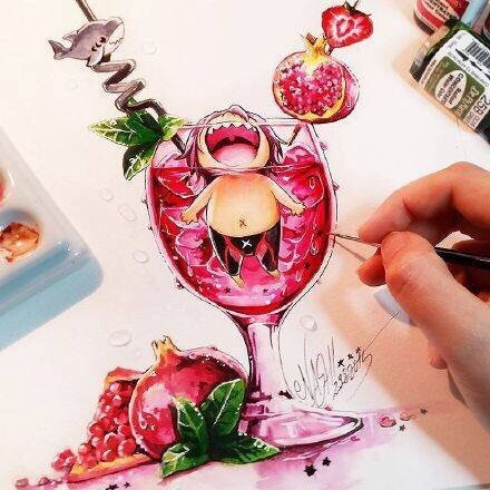 来自德国的作品，脑洞不可谓不大，萌萌哒的神奇宝贝装进了饮料里[嘻嘻]