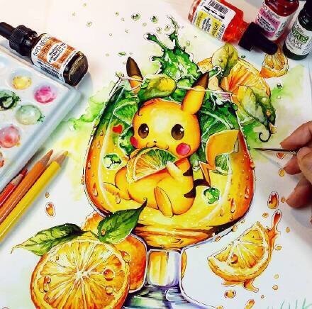 来自德国的作品，脑洞不可谓不大，萌萌哒的神奇宝贝装进了饮料里[嘻嘻]