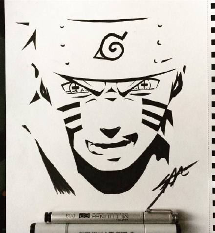 芬兰画家的手绘火影，棱角分明，忽然的一抹重彩很有视觉冲击力[嘻嘻][花心]
话说#宇智波#家的写轮眼画的非常细致[写轮眼]