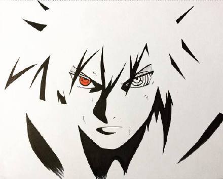 芬兰画家的手绘火影，棱角分明，忽然的一抹重彩很有视觉冲击力[嘻嘻][花心]
话说#宇智波#家的写轮眼画的非常细致[写轮眼]