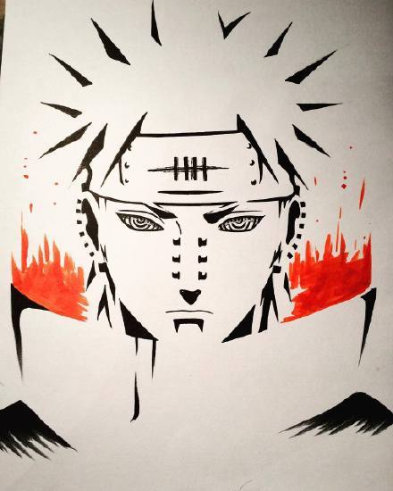 芬兰画家的手绘火影，棱角分明，忽然的一抹重彩很有视觉冲击力[嘻嘻][花心]
话说#宇智波#家的写轮眼画的非常细致[写轮眼]