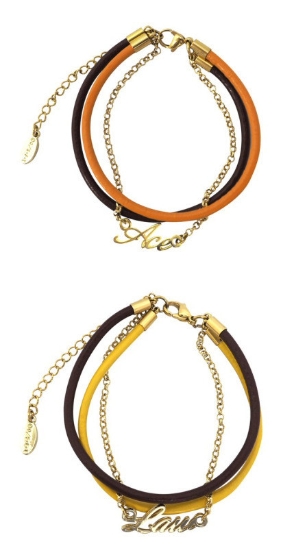 海贼限定#周边#手链，草帽团三大主力外加艾斯和罗的名字[嘻嘻]