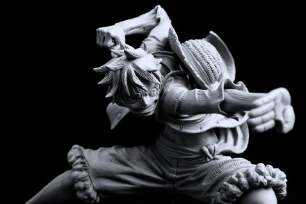 蒙奇路飞手办，福家悠太作品，好俊的造型[嘻嘻]