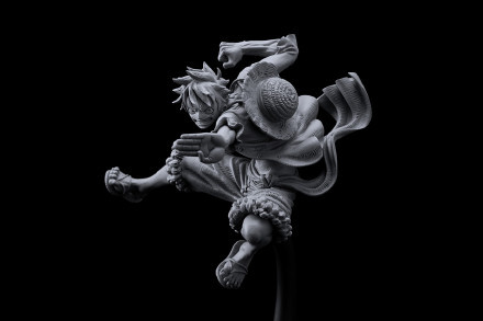 蒙奇路飞手办，福家悠太作品，好俊的造型[嘻嘻]