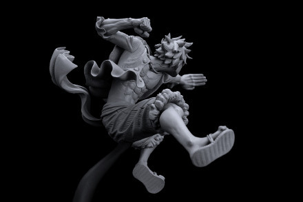 蒙奇路飞手办，福家悠太作品，好俊的造型[嘻嘻]