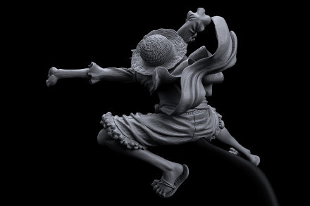 蒙奇路飞手办，福家悠太作品，好俊的造型[嘻嘻]