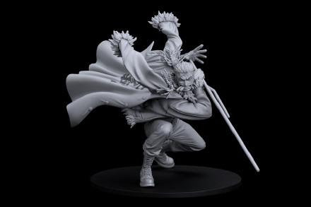 海军中将烟雾男斯摩格精美手办，未上色[嘻嘻]