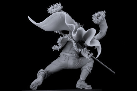 海军中将烟雾男斯摩格精美手办，未上色[嘻嘻]