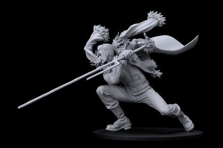 海军中将烟雾男斯摩格精美手办，未上色[嘻嘻]