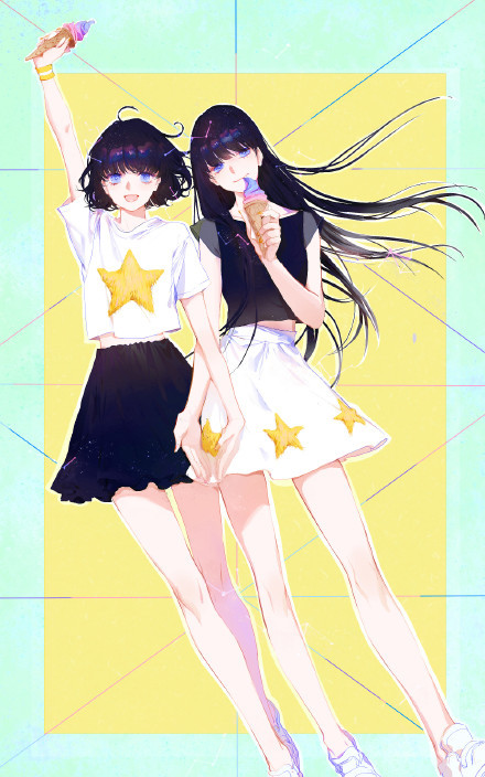 甜美姐妹风，大爱[嘻嘻]